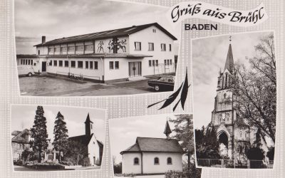 Gruß aus Brühl Baden Turnverein und Kirchen