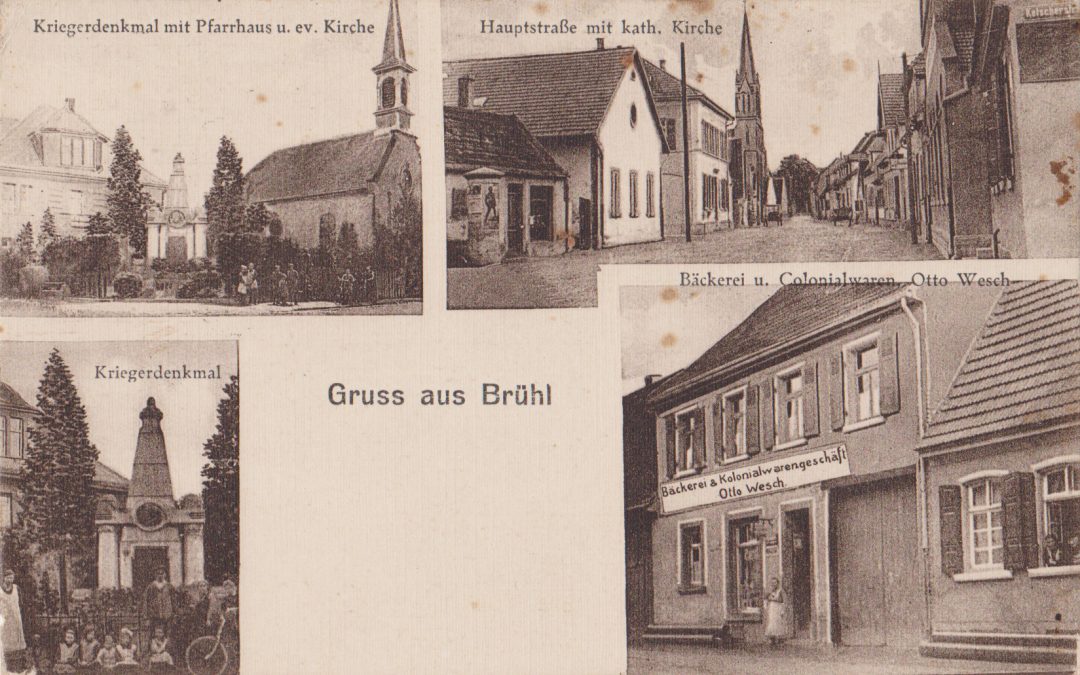 Gruß aus Brühl Baeckerei und Colonialwaren Otto Wesch