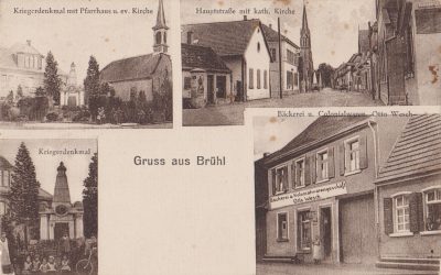 Gruß aus Brühl Baeckerei und Colonialwaren Otto Wesch