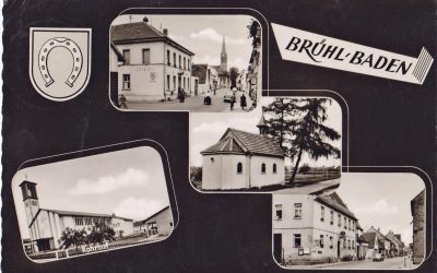 Brühl Baden 1961 Rathaus Kirchen Pflug