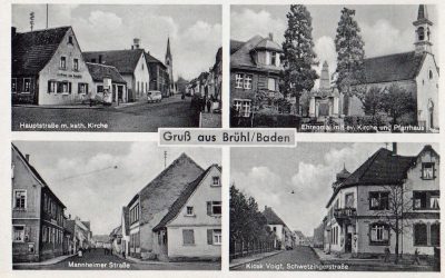 Gruß aus Brühl mit Blick in die Schwetzinger Straße