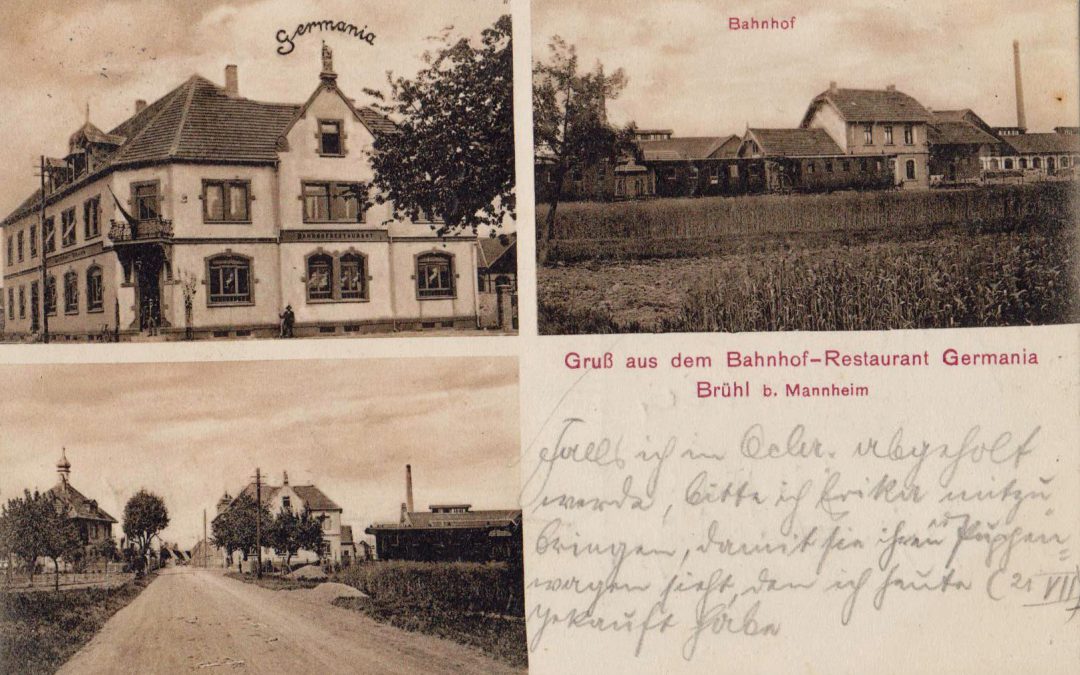 Gruß aus dem Bahnhof-Restaurant Germania von 1907