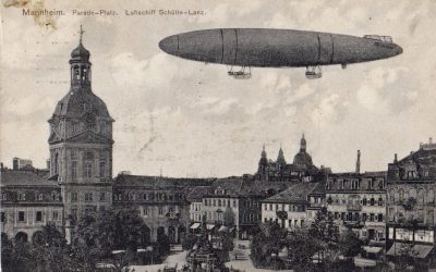 SL I über dem Paradeplatz in Mannheim 1912