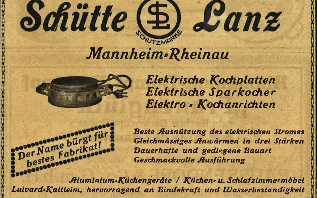 Schütte-Lanz – Aluminium-Küchengeräte und elektrische Kochplatten