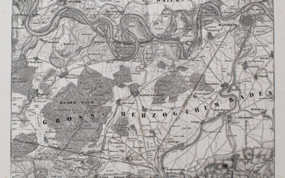 Karte der Gegen von Heidelberg Mannheim und Speyer